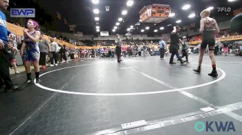 80/84 lbs Rr Rnd 5 - Breckin Wilson, F-5 Grappling vs Layla Achziger (84), Choctaw Ironman Youth Wrestling