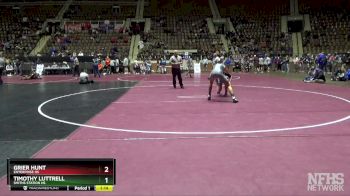 7A 132 lbs Semifinal - Grier Hunt, Enterprise HS vs Timothy Luttrell, Smiths Station Hs