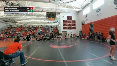 97-120 lbs Cons. Semi - Mattea Garcia, Worland Middle School vs Nikita Philliipson, Cody Middle School