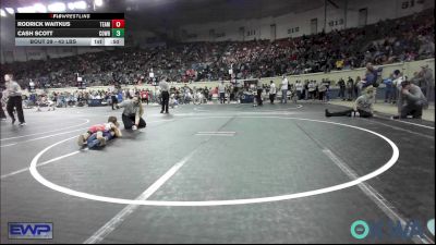 43 lbs Round Of 16 - Rodrick Waitkus, Team Tulsa Wrestling Club vs Cash Scott, Cowboy Wrestling Club