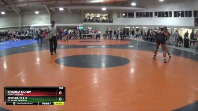 170 lbs Cons. Round 4 - Khadija Ndow, Mount Vernon vs Sophia Ellis, St. Marys Memorial