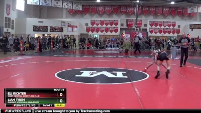 75 lbs Cons. Round 4 - Liam Thom, Pursuit Wrestling Minnesota vs Eli Richter, West Central Wrestling Club