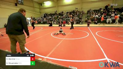 64 lbs Round Of 16 - Kaiden Bercher, Roland Youth League Wrestling vs Gabriel Shuemake, Poteau Youth Wrestling Academy