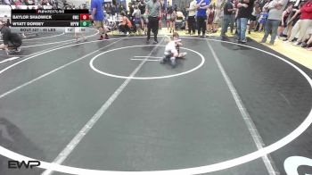 46 lbs Consi Of 8 #1 - Baylor Shadwick, Berryhill Wrestling Club vs Wyatt Dorsey, Mannford Pirate Youth Wrestling