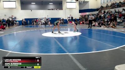 132G Quarterfinal - LAYLAH WOOTEN, Wasilla High School vs Hope Burbridge, Colony High School