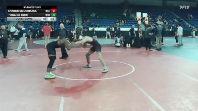 190 lbs Consolation - Charlie McCormack, Wellesley vs Cqahni Dyer, Springfield Central