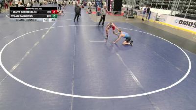 16U Boys - 106 lbs Cons. Round 5 - Jantz Greenhalgh, Carbon Wrestling Club vs Dylan Sandness, MATPAC Wrestling Club