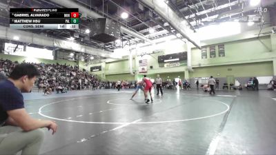 190 lbs Cons. Semi - Gabriel Alvarado, MONROE vs Matthew Hsu, Palisades