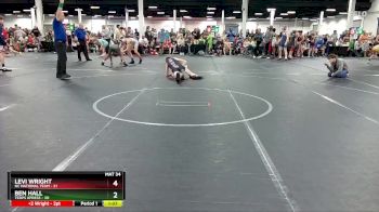 120 lbs Round 6 (8 Team) - Ben Hall, Terps Xpress vs Levi Wright, NC National Team