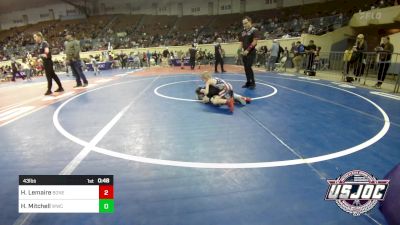 43 lbs Semifinal - Hudson Lemaire, Boneyard Wrestling Academy vs Hudson Mitchell, Wichita Wrestling Club