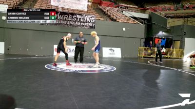 Cadet Boys Lower - 132 lbs Champ. Round 3 - Gauge Gregorio, Corning PAL Wrestling vs Jacob Haluska, Temecula Valley High School Wrestling