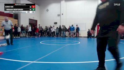 157 lbs Cons. Round 3 - Keegan Desforges, Rensselaer Central vs Aiden See, Hanover Central