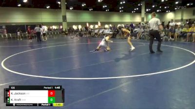 106 lbs Round 3 (6 Team) - Kaid Jackson, Delta Eagles vs Korbin Kraft, Minot Young Guns