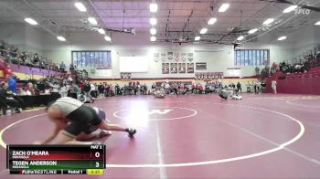 190 lbs Cons. Round 4 - Zach O`Meara, INDIANOLA vs Tegen Anderson, INDIANOLA