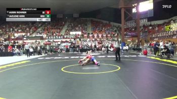 110 lbs Cons. Round 1 - Aubri Rohrer, Wellington HS vs Jazlene Kirk, Wellsville Hs