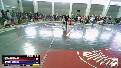 40-45 lbs Semifinal - Xena Burgara, ID vs Kaycee Jensen, UT