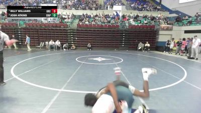 126 lbs Quarterfinal - Billy Williams, Greenwood vs Josh Atkins, Chapin