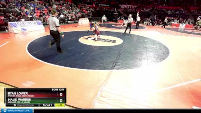 1A 165 lbs Cons. Round 2 - Ryan Lower, Taylor Ridge (Rockridge) vs Malik Warren, Chicago (De La Salle)