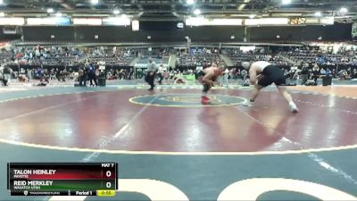 215 lbs Cons. Round 3 - Reid Merkley, Wasatch Utah vs Talon Heinley, Payette