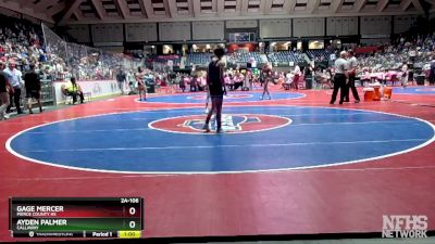 2A-106 lbs Cons. Round 2 - Ayden Palmer, Callaway vs Gage Mercer, Pierce County HS