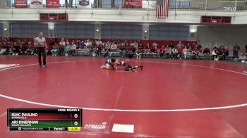 125 lbs Cons. Round 4 - Ari Dinerman, Roger Williams vs Isiac Paulino, Springfield
