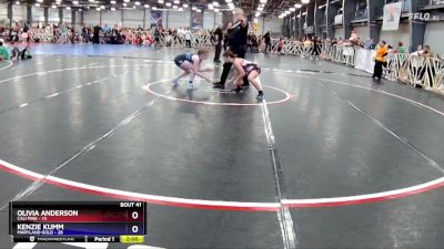 110 lbs Rd# 10- 12:45pm Saturday - Olivia Anderson, Cali Pink vs Kenzie Kumm, Maryland Gold