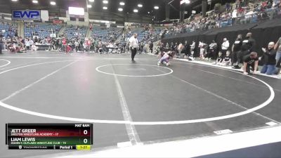 92 lbs Champ. Round 2 - Liam Lewis, Ogden`s Outlaws Wrestling Club vs Jett Greer, Shelton Wrestling Academy