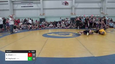 75 lbs Round 1 - Nora Elliott, Metro All-Stars vs Madeline Hayhurst, Lunatics