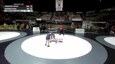 135 lbs Cons. Quarters - Maddison Novak, Sutter Union High School Wrestling vs Madison Cook, Justin Garza High School Wrestling