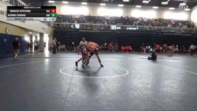 174 lbs Champ. Round 2 - Brock Kitchen, Fresno City College vs Kodie Cooks, Cuesta College