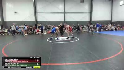 285 lbs Cons. Round 3 - Chase Nunan, Snoqualmie Valley Wrestling Club vs Elias Rojas Jr, Wrestling Rhinos Wrestling Club