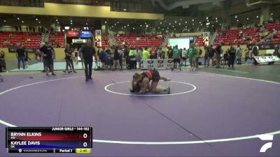 144-152 lbs Semifinal - Brynn Elkins, MO vs Kaylee Davis, OK