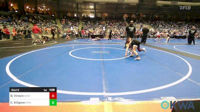 73 lbs Round Of 32 - Bryson Vinson, Weatherford Youth Wrestling vs Cadel H. Killgore, Standfast