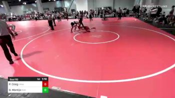 138 lbs Round Of 64 - Porter Craig, Camas WC vs Daniel Montijo, Painted Desert WC