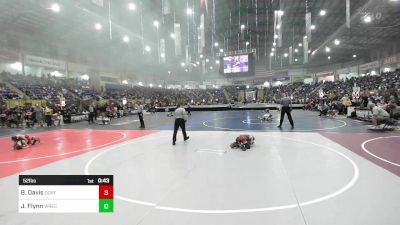 52 lbs Round Of 16 - Bryer Davis, Dove Creek vs Joseph Flynn, Wrecking Crew