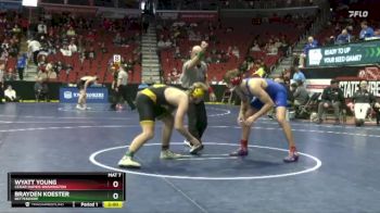 3A-190 lbs Champ. Round 2 - Wyatt Young, Cedar Rapids Washington vs Brayden Koester, Bettendorf