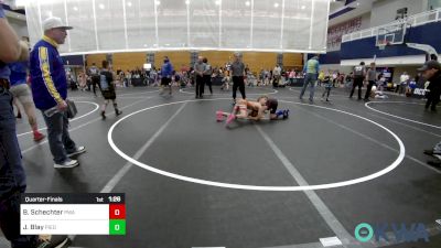 80 lbs Quarterfinal - Brody Schechter, Perry Wrestling Academy vs Jenson Blay, Piedmont