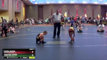 58 lbs Quarterfinals (8 Team) - Taten Roper, MO Outlaws Gold vs Weston Myers, MO Outlaws Black