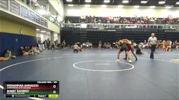 184 lbs Cons. Round 2 - Bobby Ramirez, Rio Hondo College vs Mohammad Ahmadzai, Sacramento City College