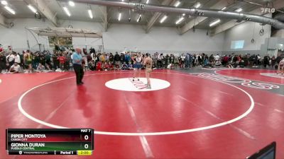 100 lbs Quarterfinal - Gionna Duran, Pueblo Central vs Piper Montoya, Canon City