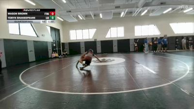 110B Quarterfinal - Tobyn Shakespeare, Lander Middle School vs Mason Brown, Fort Washakie Middle School
