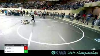 55 lbs Quarterfinal - Brinley Leyba, Team Tulsa Wrestling Club vs Kyndal Austin, Sperry Wrestling Club