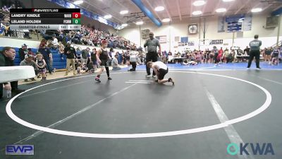 90 lbs Quarterfinal - Landry Kindle, Warrior Wrestling vs Leland Holden, Ponca City Wildcat Wrestling