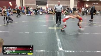 52 lbs Round 1 (4 Team) - Myles Maines, Ares Black vs Dawson Brown, Contenders WA Green