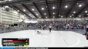 43 lbs Quarterfinal - Racen DeWaal, Warrior Wrestling Club vs Hayze Hatch, Empire