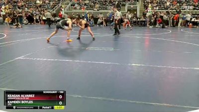 150 lbs Quarterfinal - Keagan Alvarez, Assumption Elite WC vs Kamden Boyles, 2TG