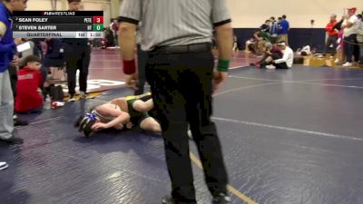 110 lbs Quarterfinal - Steven Sarter, Holy Trinity vs Sean Foley, St. Peters