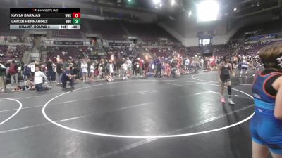 74.8-75.8 lbs Champ. Round 3 - Kayla Barajas, Widefield Wrestling Club vs Laiken Hernandez, Dragon Wrestling Club