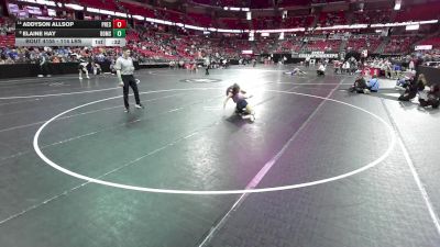 114 lbs Cons. Sub-quarters - Addyson Allsop, Prescott vs Elaine Hay, Brown Deer/Mess./Shore.