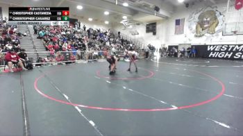 120 lbs Cons. Round 2 - Christopher Casarez, Colton vs Christopher Castaneda, Fontana